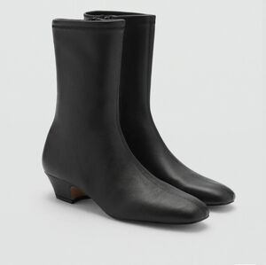 Mango soft leather boots